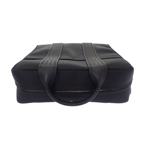 Hermes Acapulco Sac A Dos Backpack Rucksack Daypack Leather Toile Chevron Black main image 9